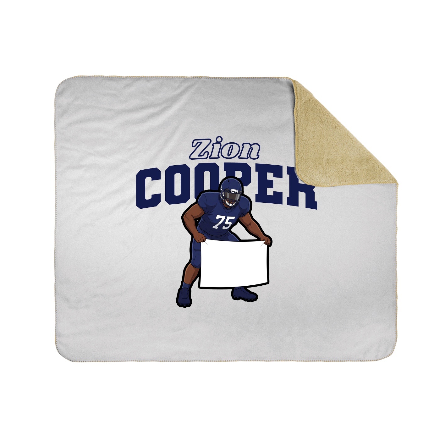 Throw Blanket — Name Arch in White