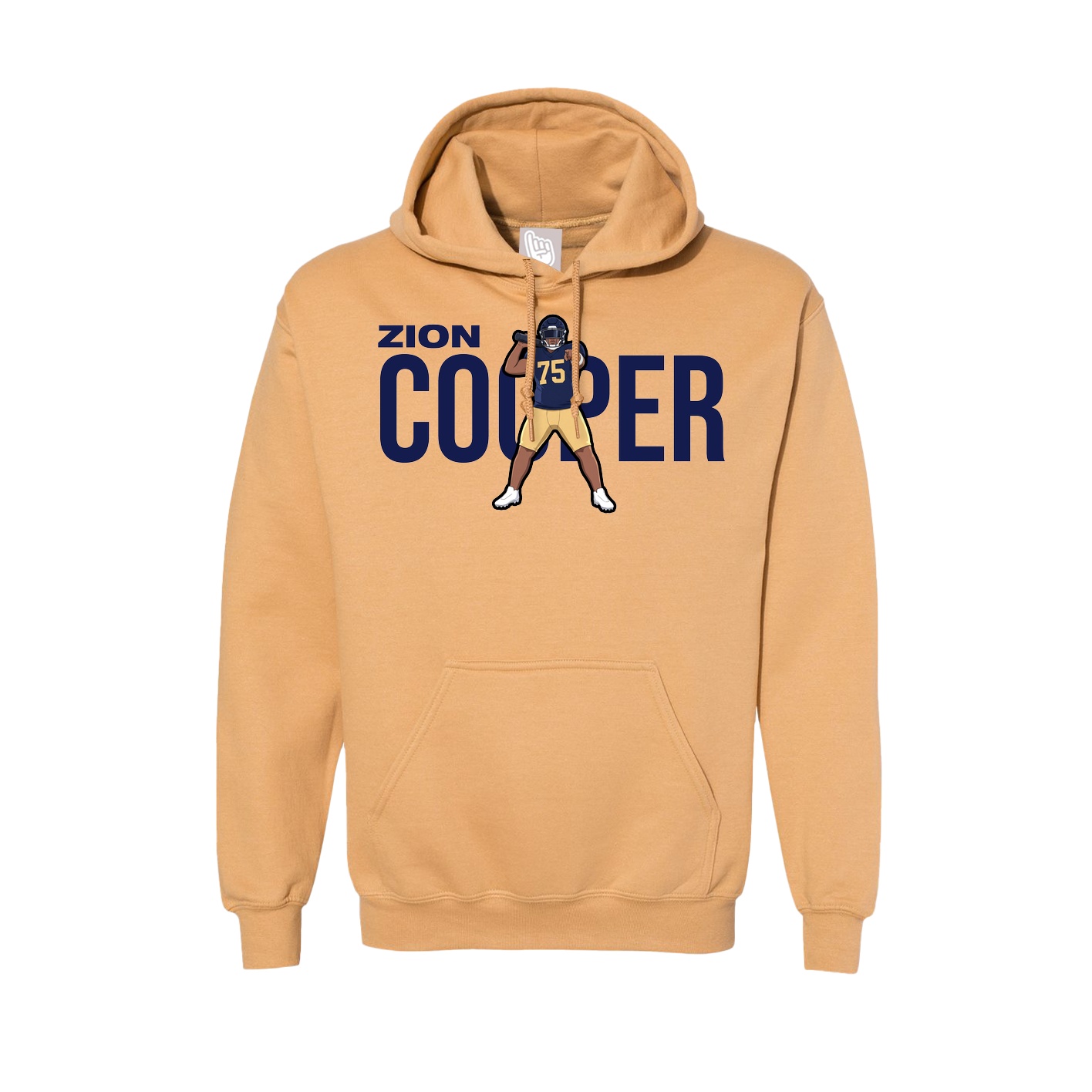 Hoodie — Player Name in Vegas Gold