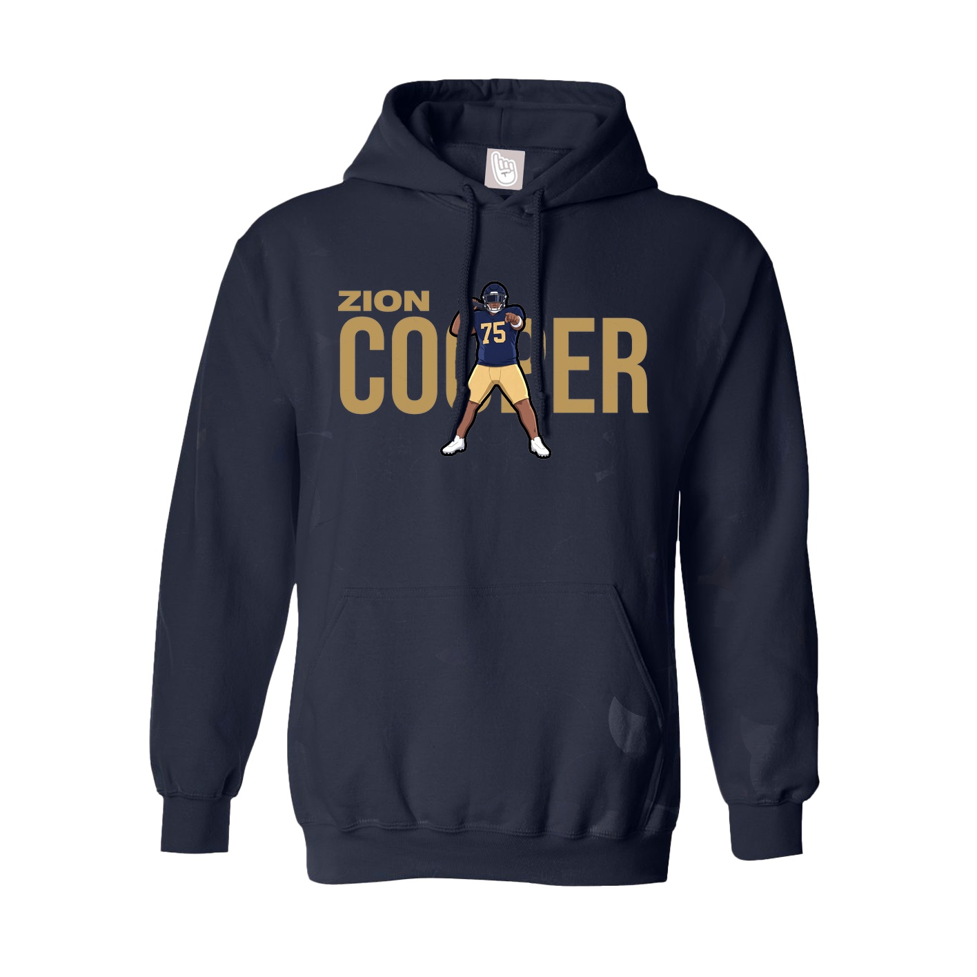 Youth Hoodie — Player Name in Navy