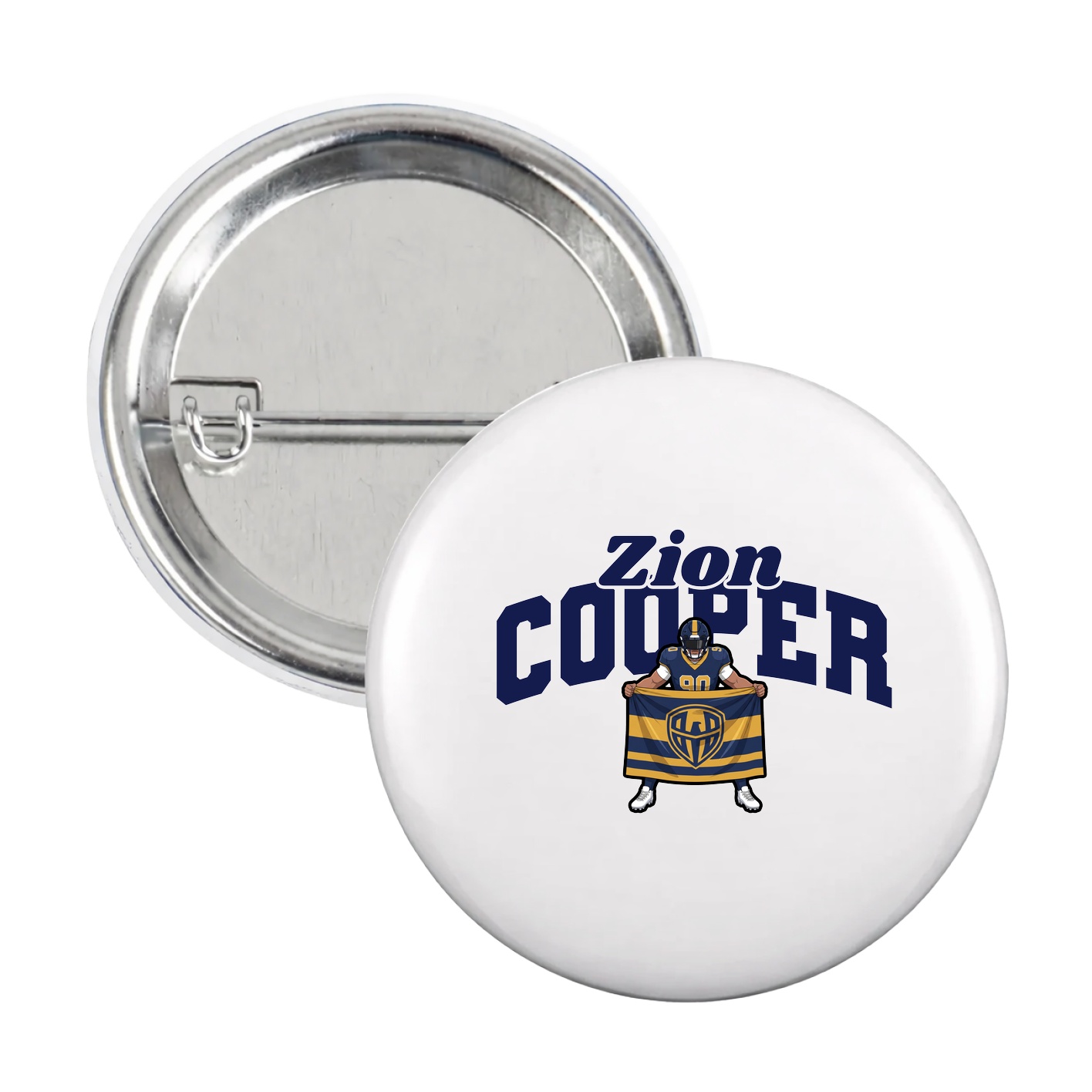 Game Day Button — Signature Arch in White