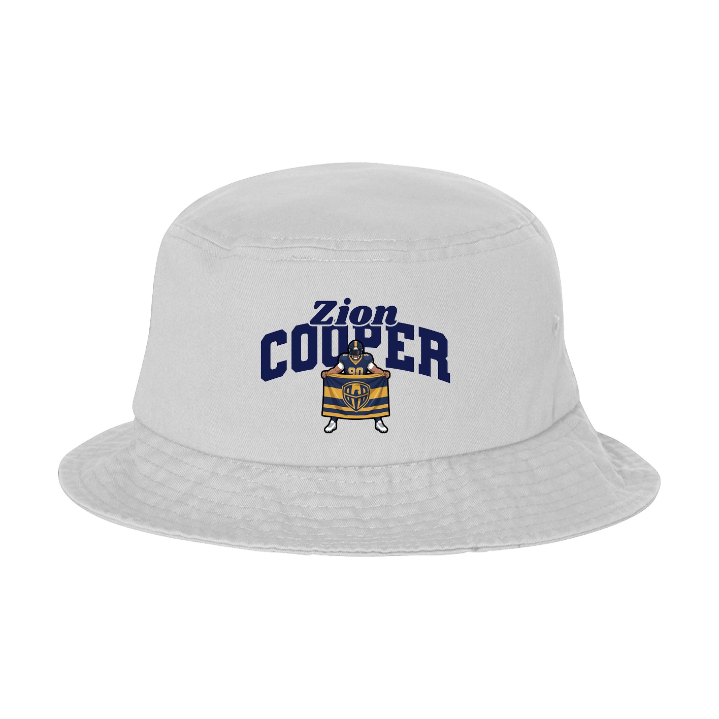 Bucket Cap — Signature Arch in White