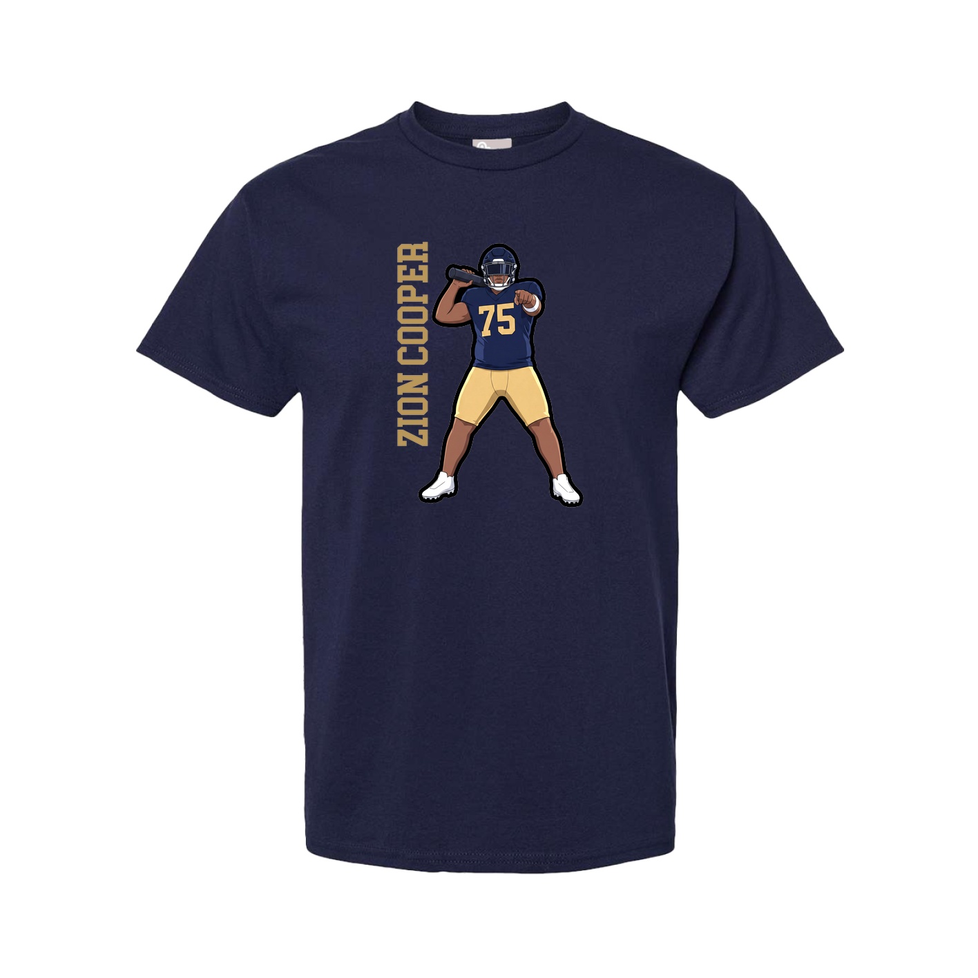 Youth Tee — Name Vertical in Navy