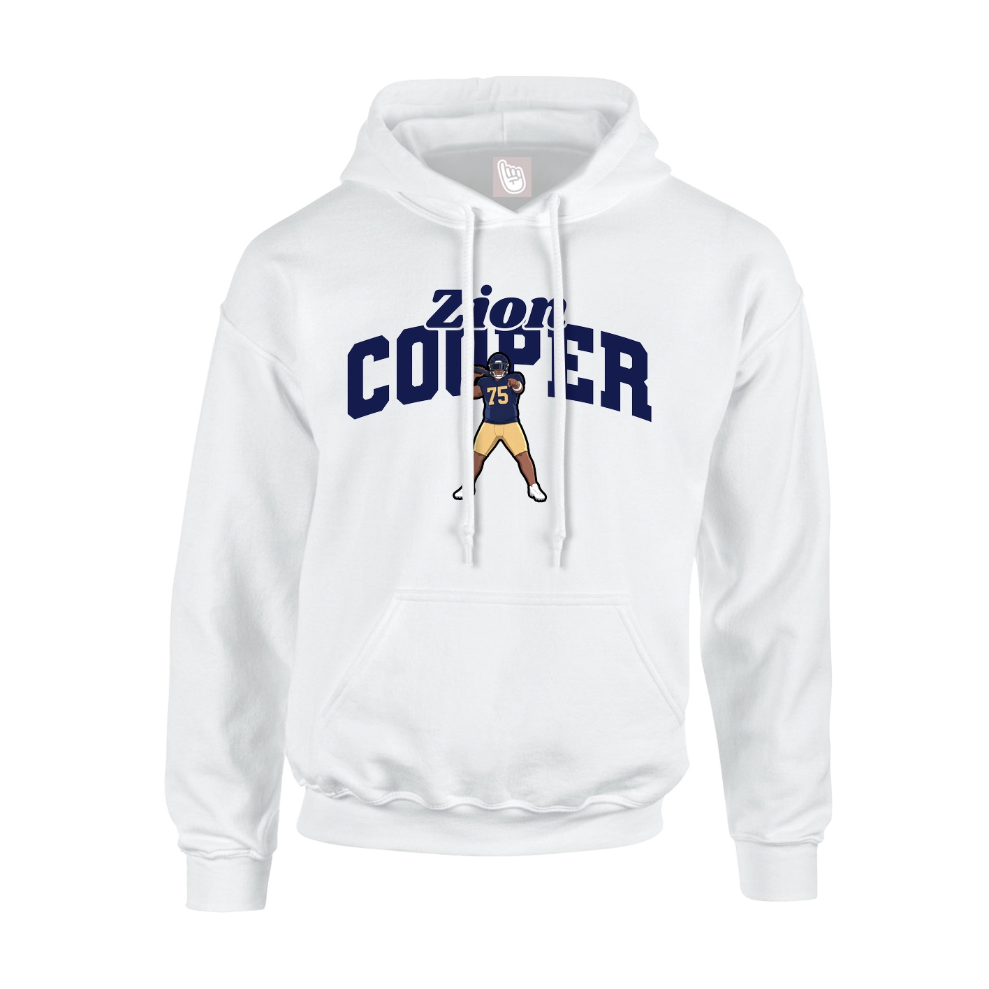 Youth Hoodie — Signature Arch in White