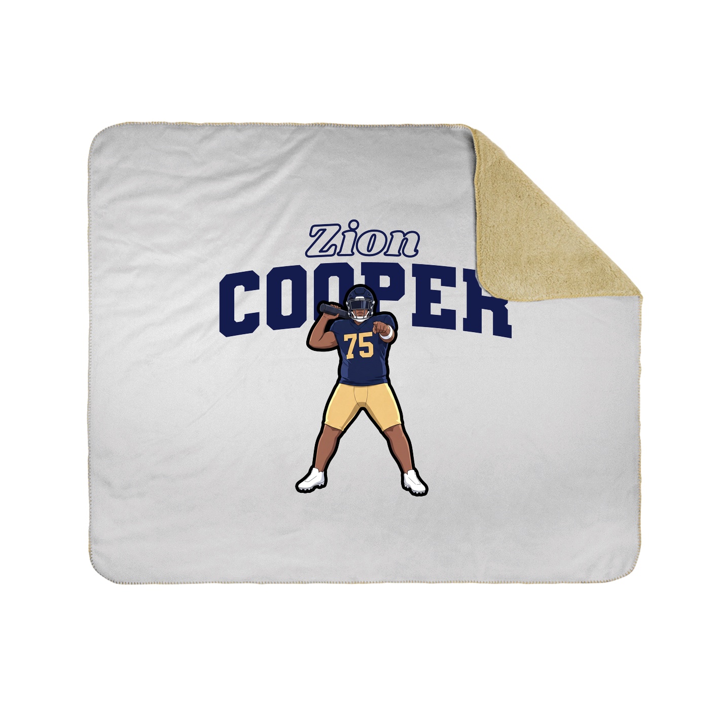 Throw Blanket — Name Arch in White