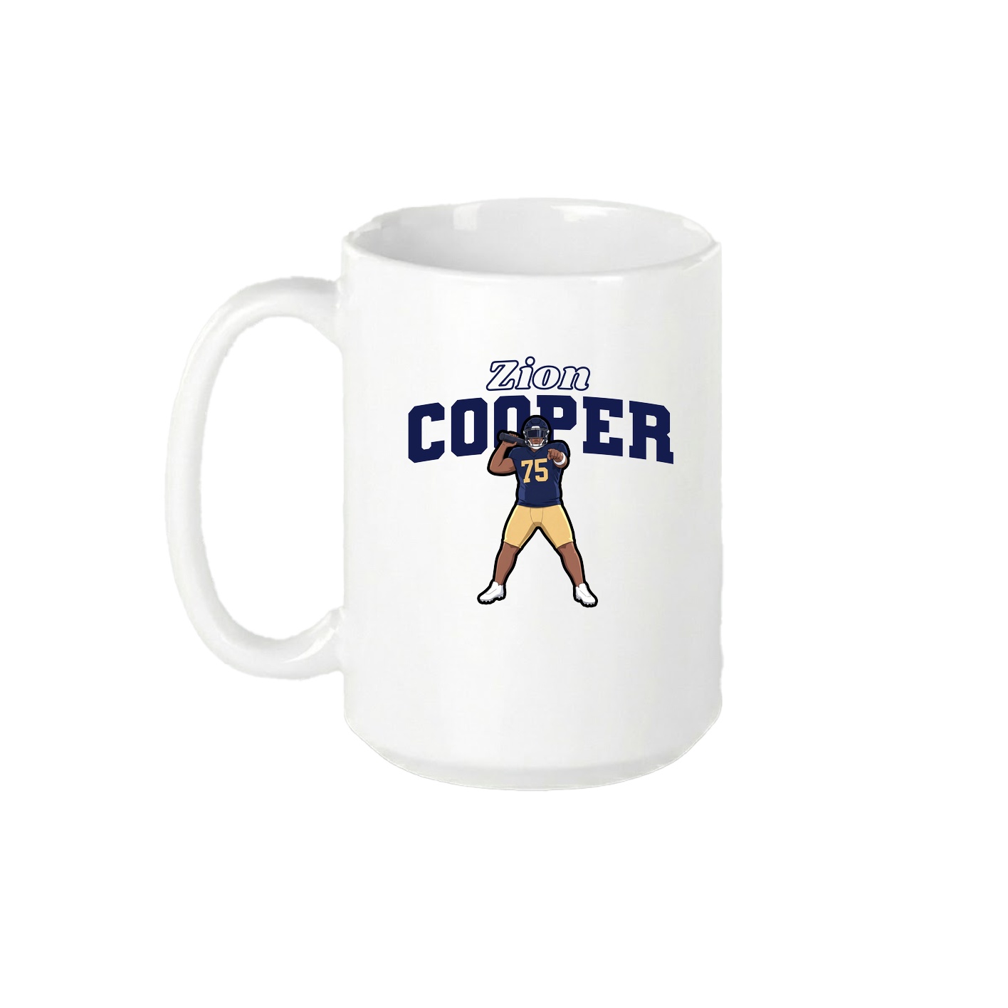 15oz Coffee Mug — Name Arch in White