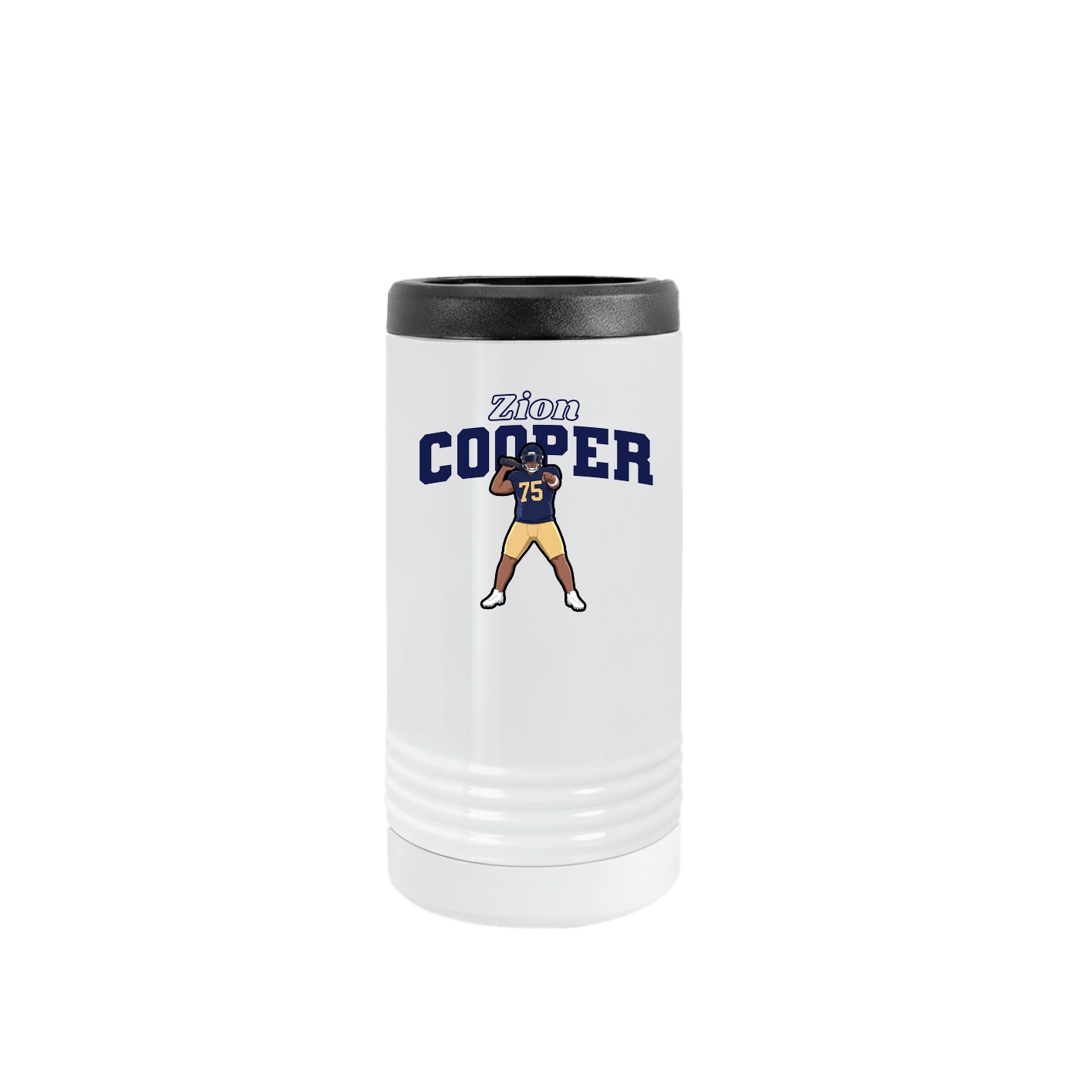 Slim Beverage Holder — Name Arch in White