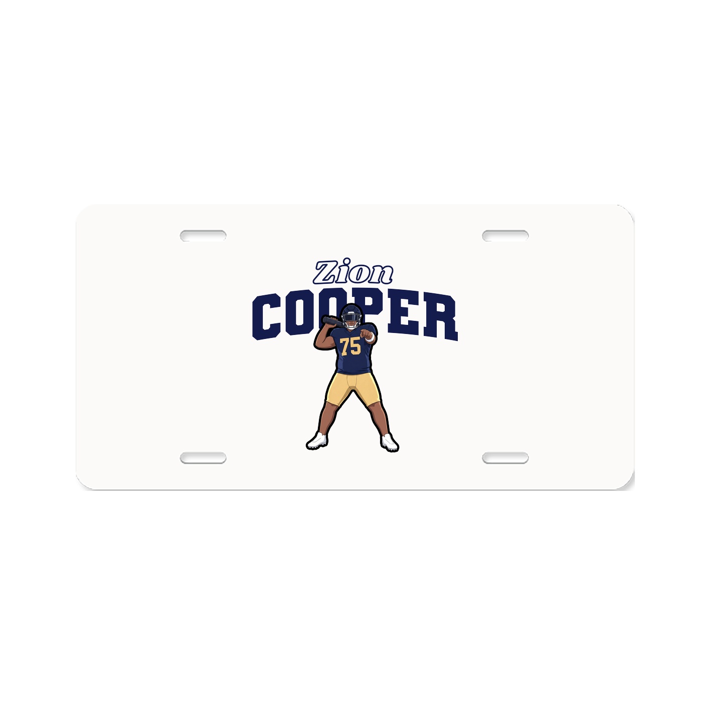 License Plate — Name Arch in Classic