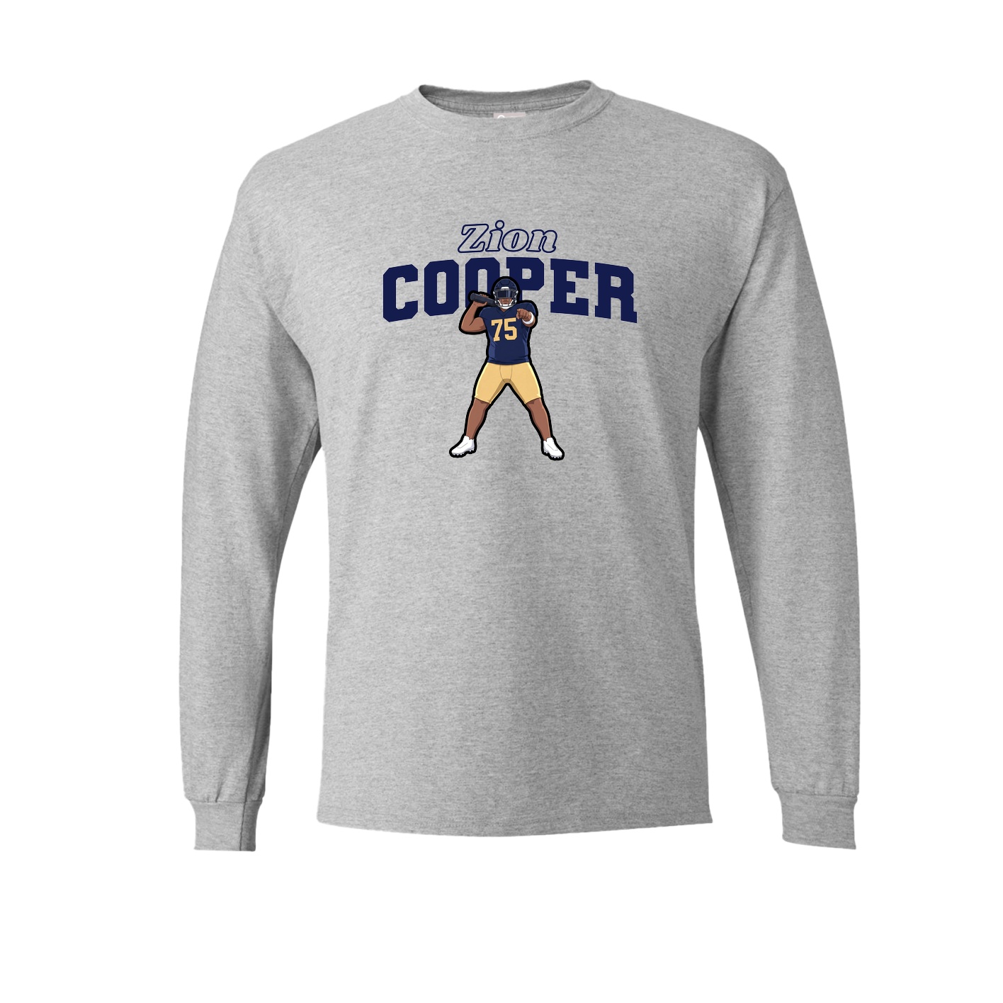 Long Sleeve Tee — Name Arch in Grey