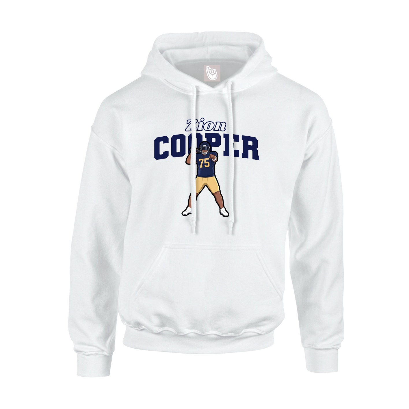 Hoodie — Name Arch in White
