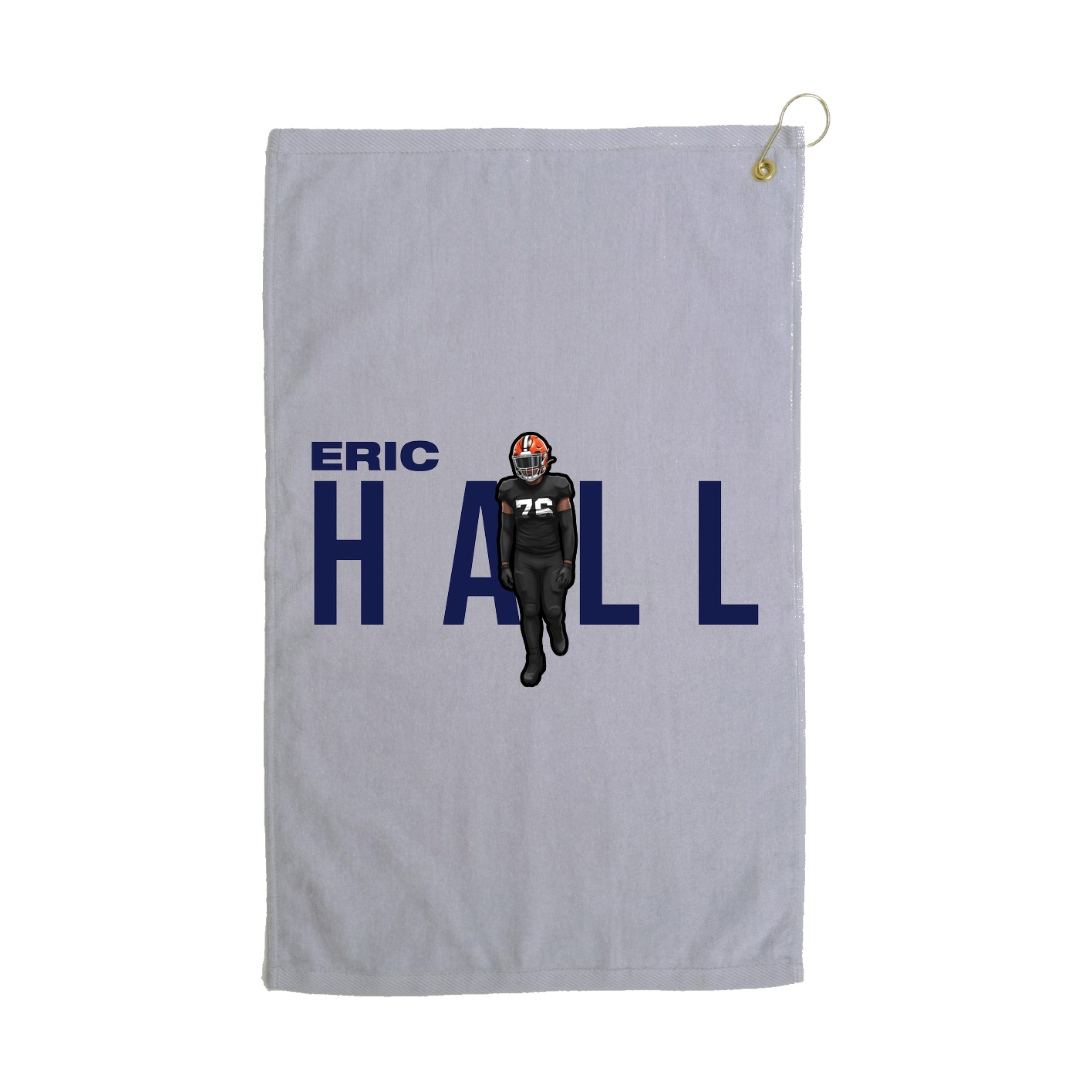 Golf Towel — Player Name in Grey