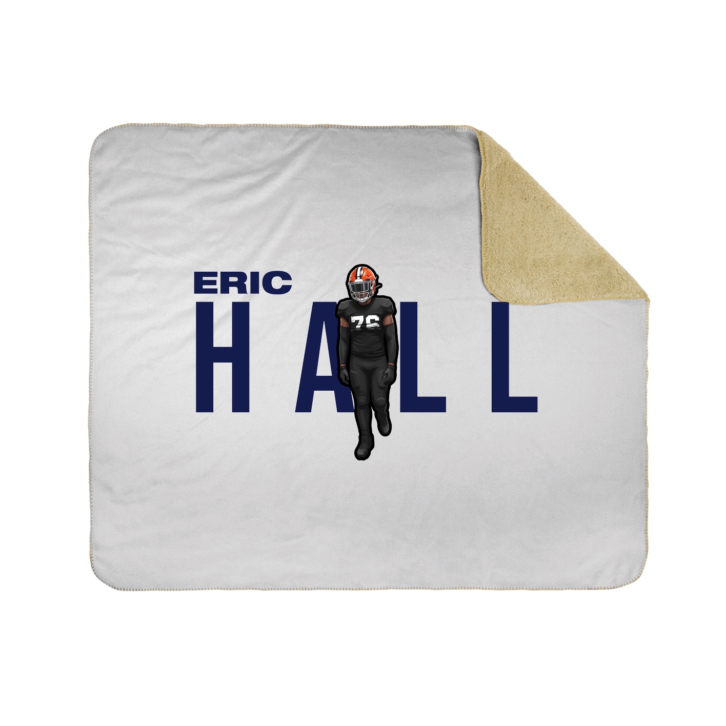 Throw Blanket — Player Name in White
