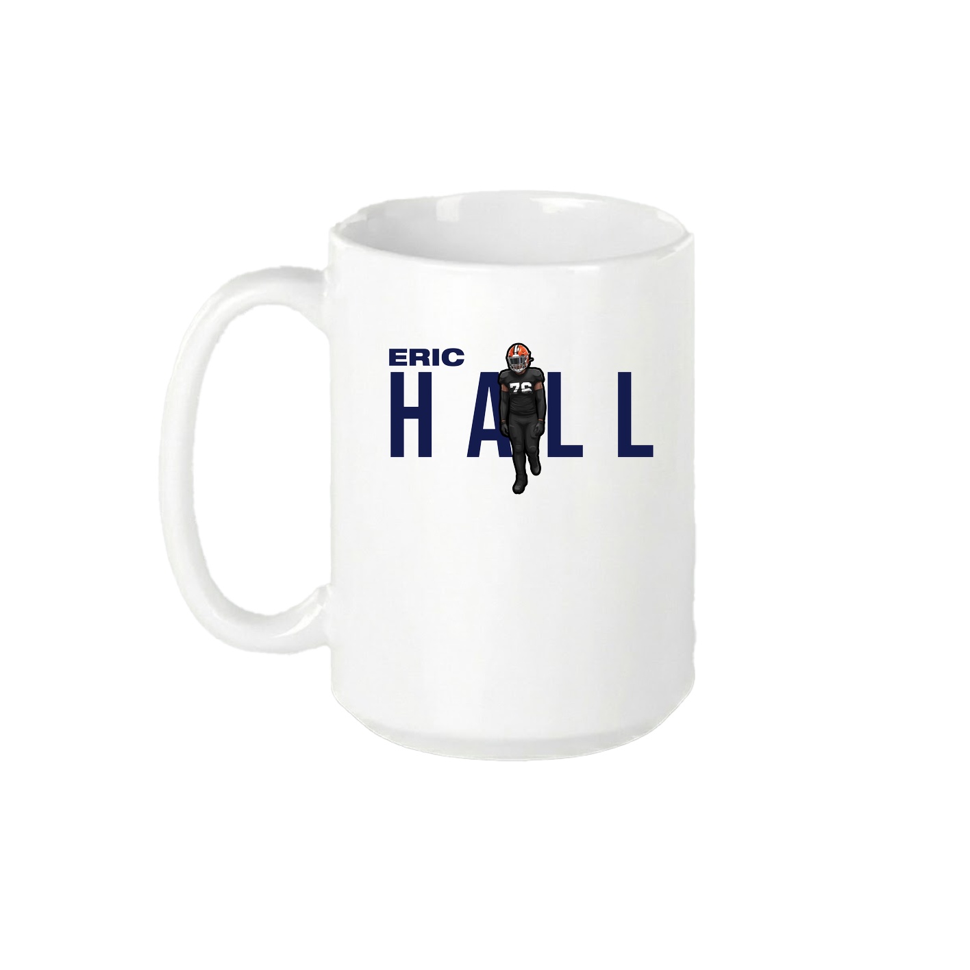 15oz Coffee Mug — Player Name in White