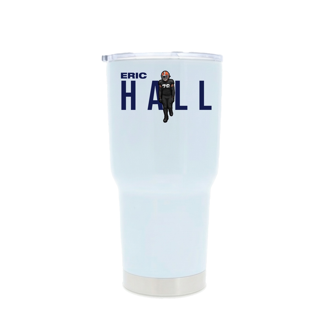 30oz Stainless Steel Tumbler — Player Name in White