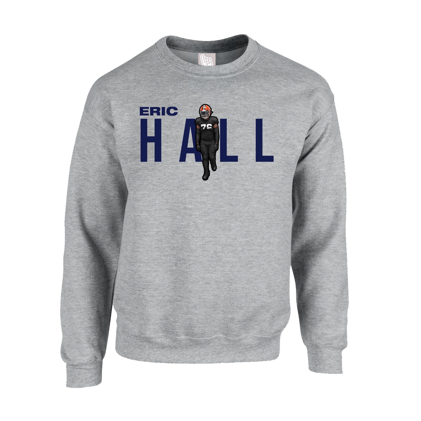 Fleece Crew — Player Name in Grey