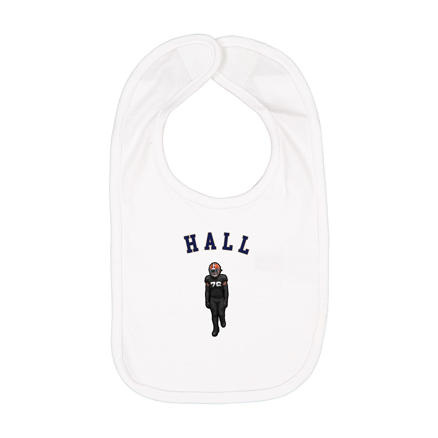 Infant Bib — Shirsey Arch in White