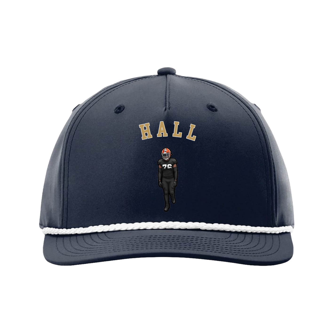 Five-Panel Classic Rope Cap — Shirsey Arch in Navy