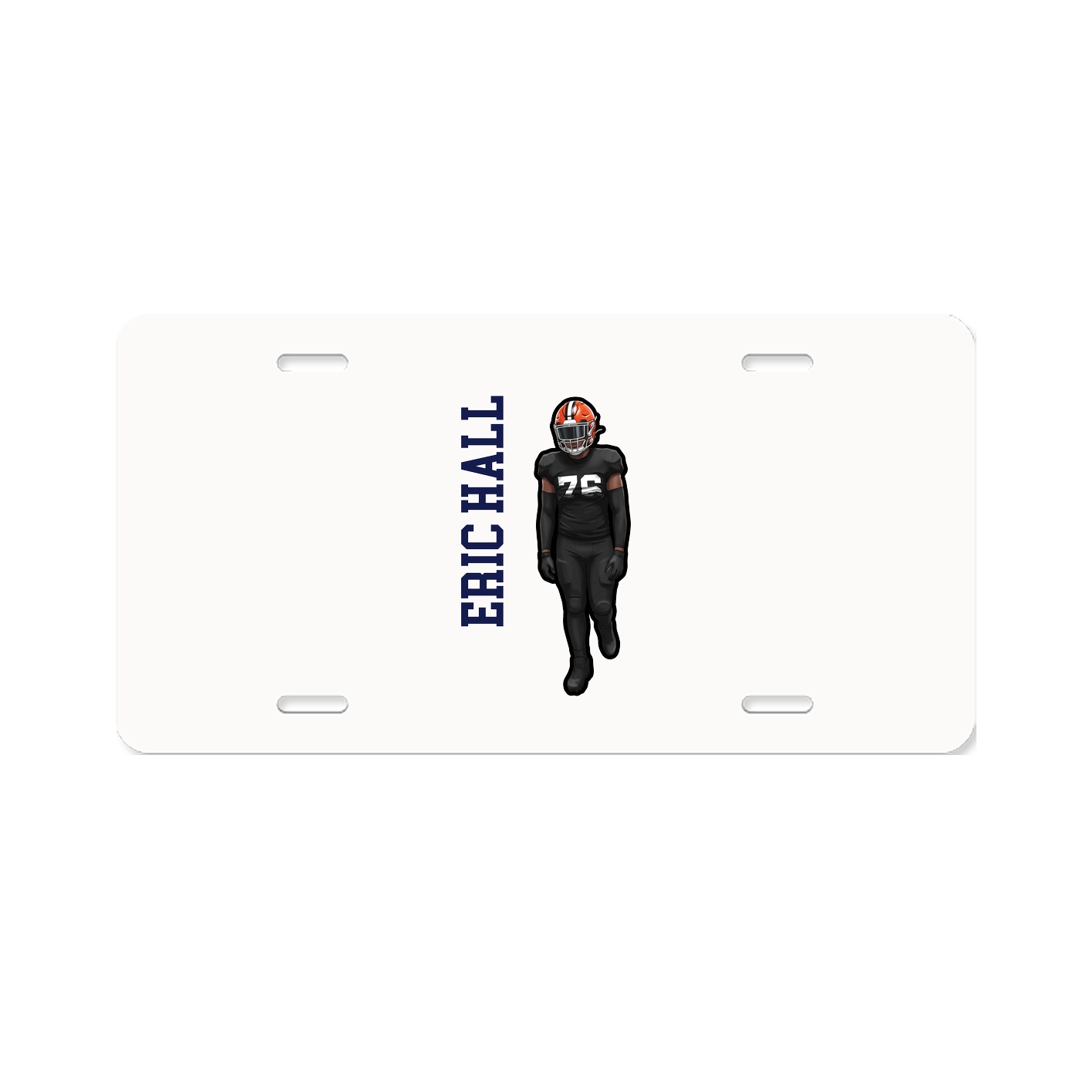 License Plate — Name Vertical in Classic