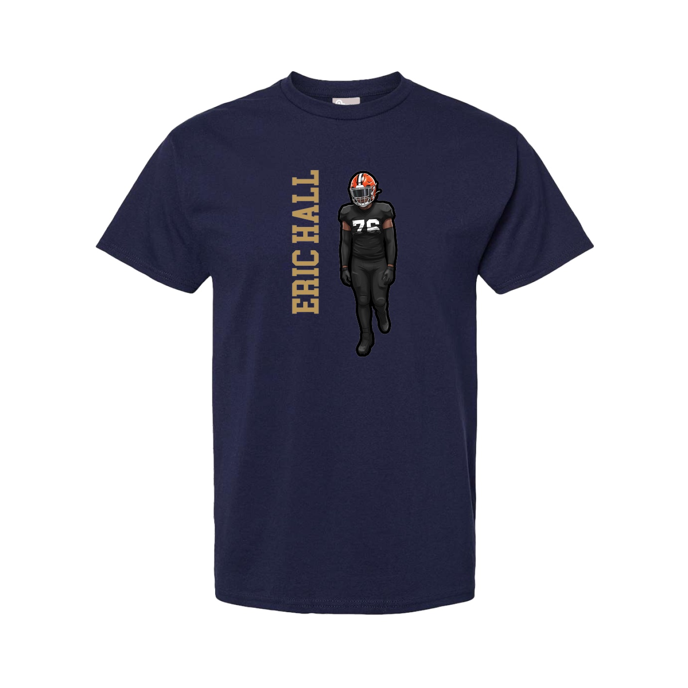 Tee — Name Vertical in Navy
