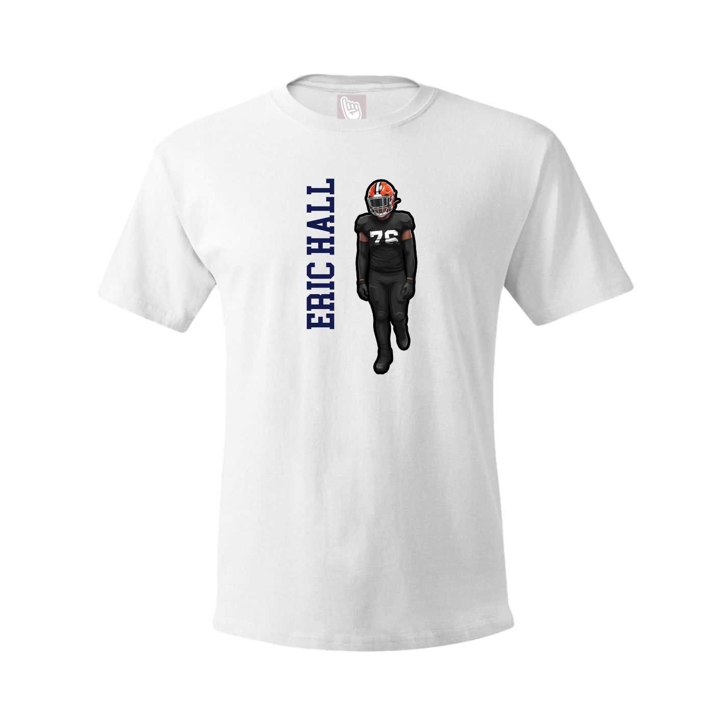Tee — Name Vertical in White