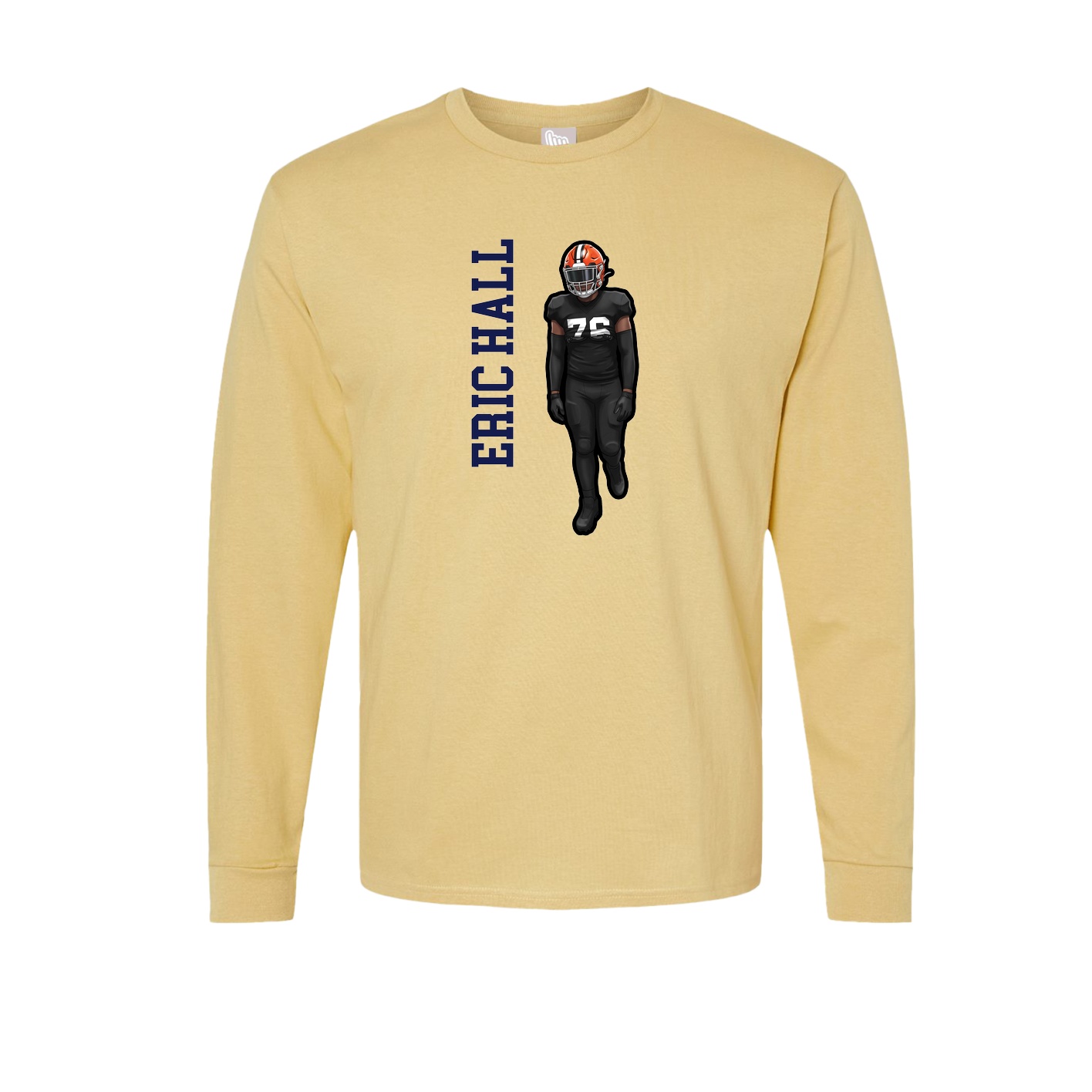 Long Sleeve Tee — Name Vertical in Vegas Gold