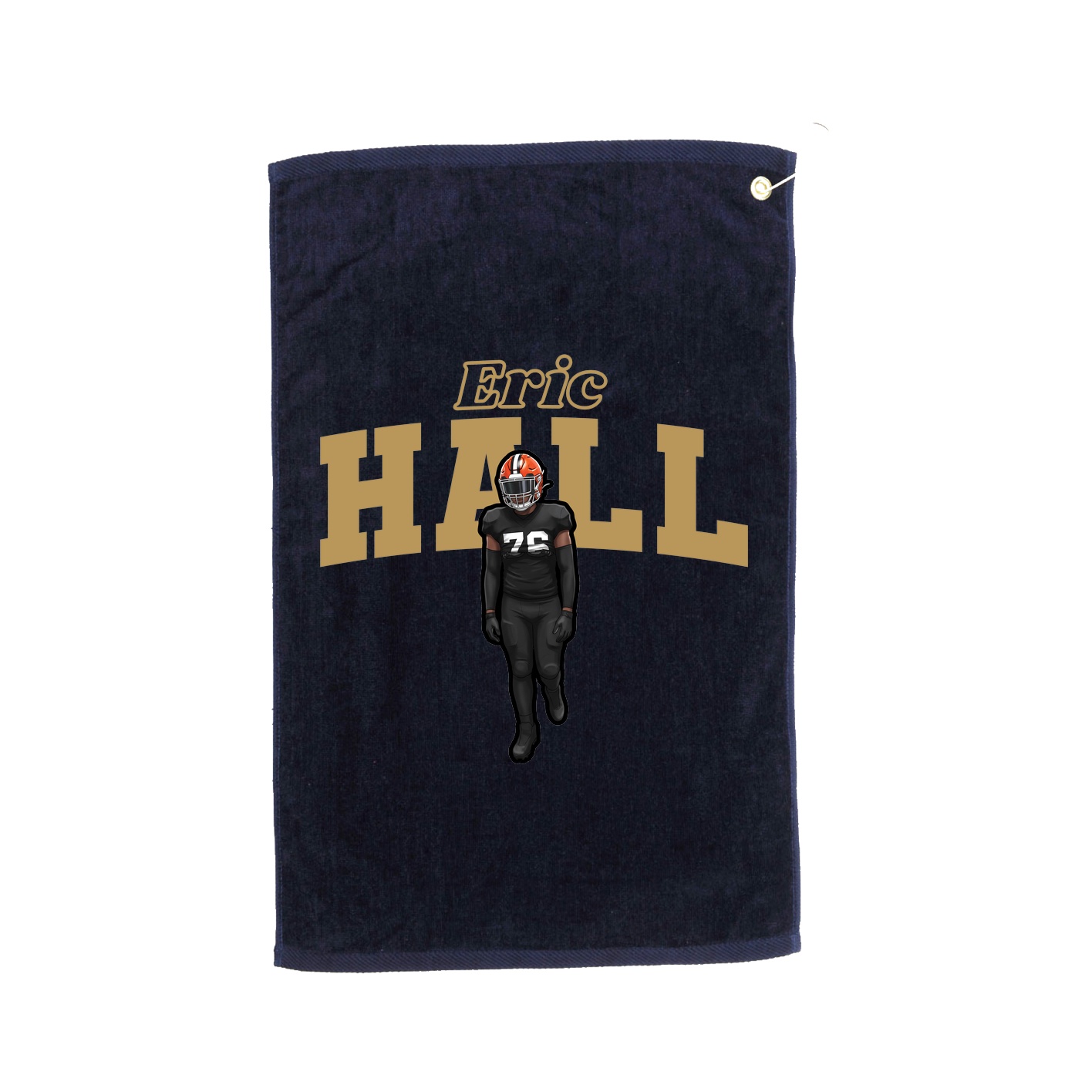 Golf Towel — Name Arch in Navy