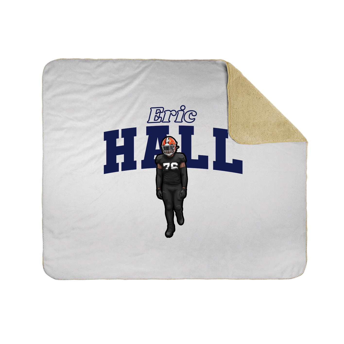 Throw Blanket — Name Arch in White