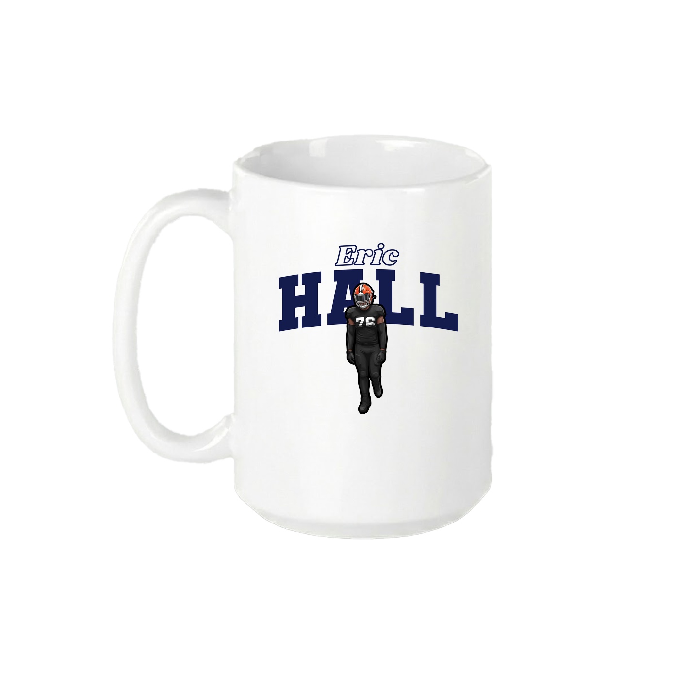 15oz Coffee Mug — Name Arch in White