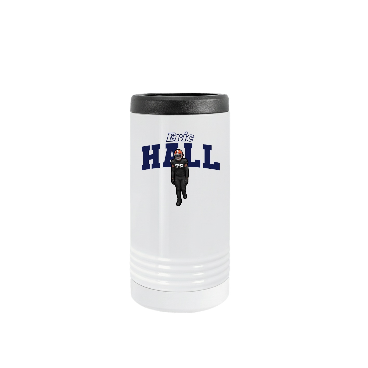 Slim Beverage Holder — Name Arch in White