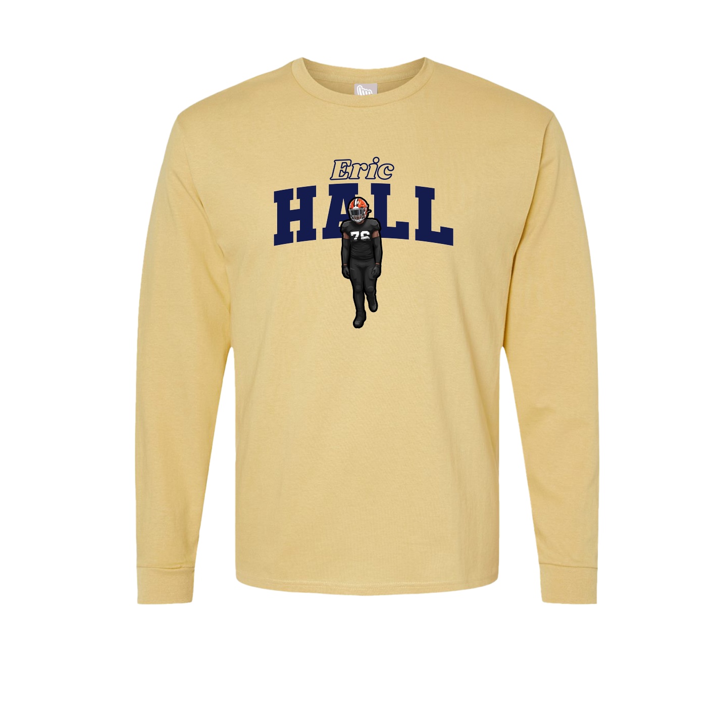 Long Sleeve Tee — Name Arch in Vegas Gold