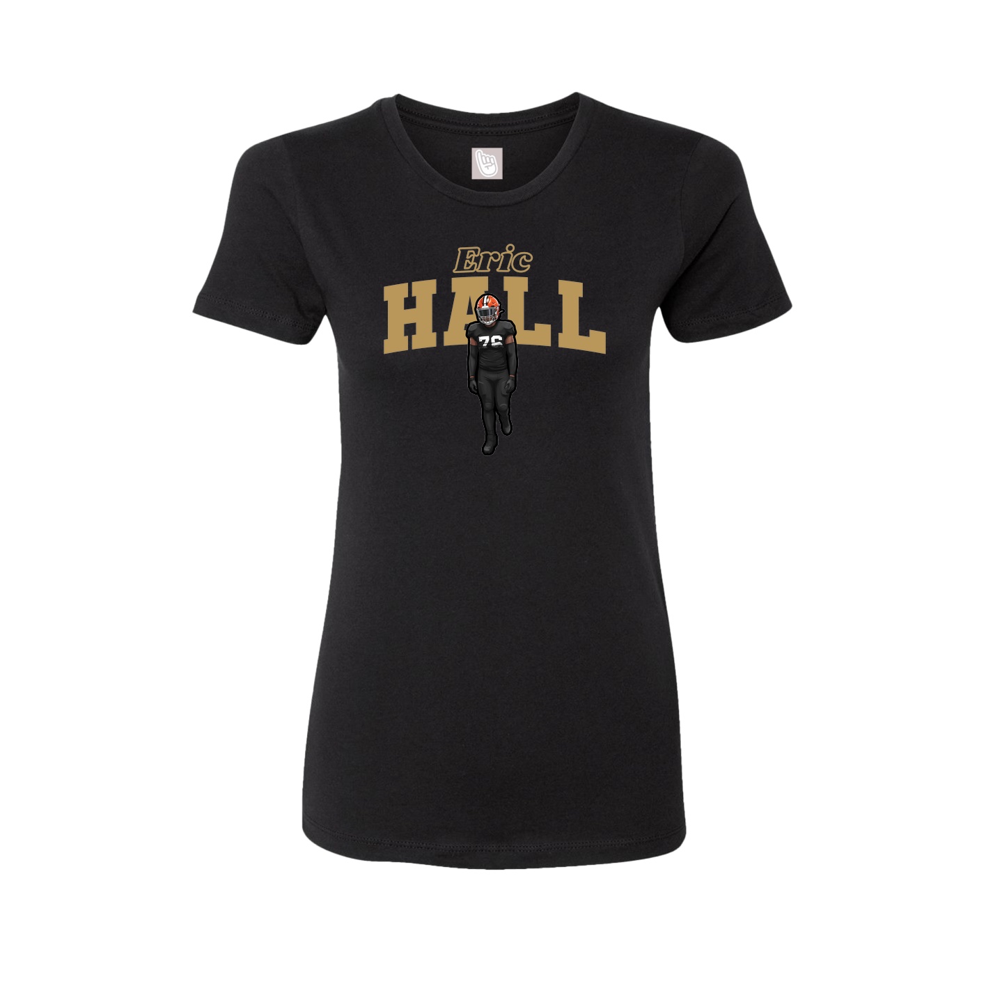Womens Tee — Name Arch in Black