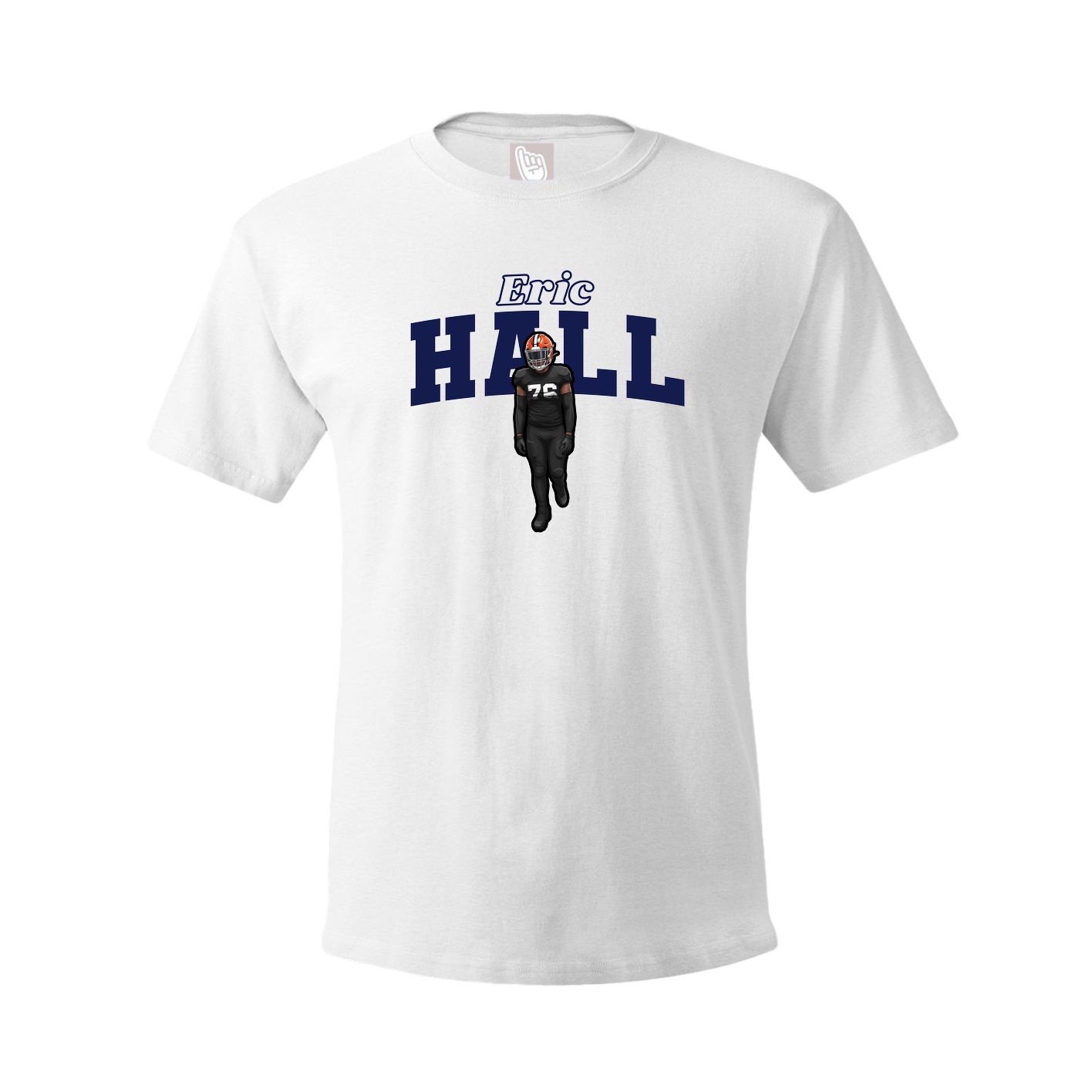 Youth Tee — Name Arch in White