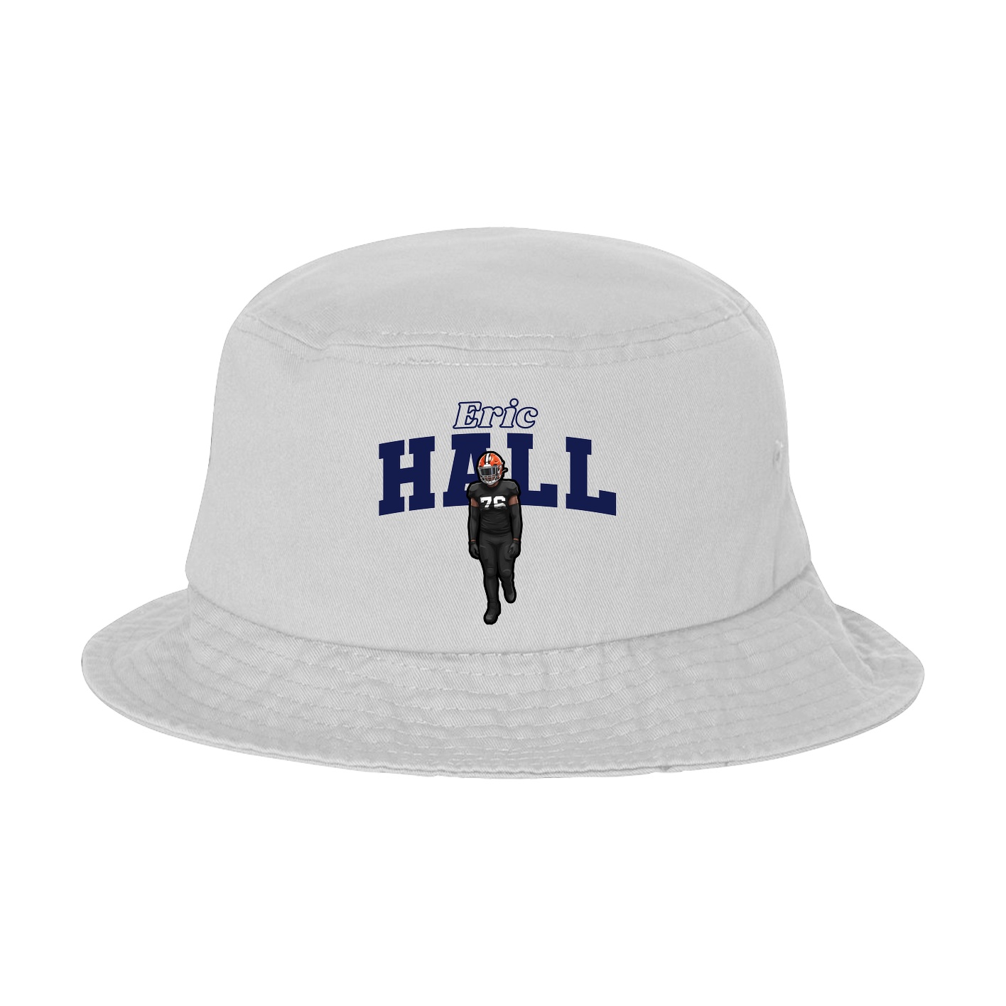 Bucket Cap — Name Arch in White
