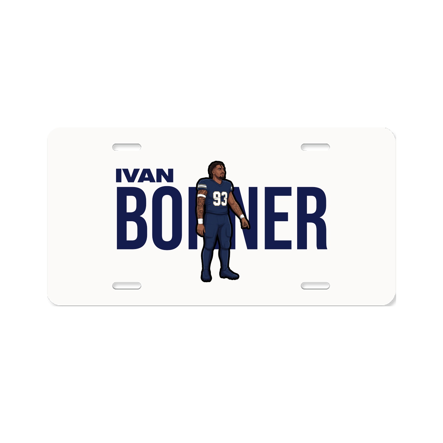 License Plate — Player Name in Classic