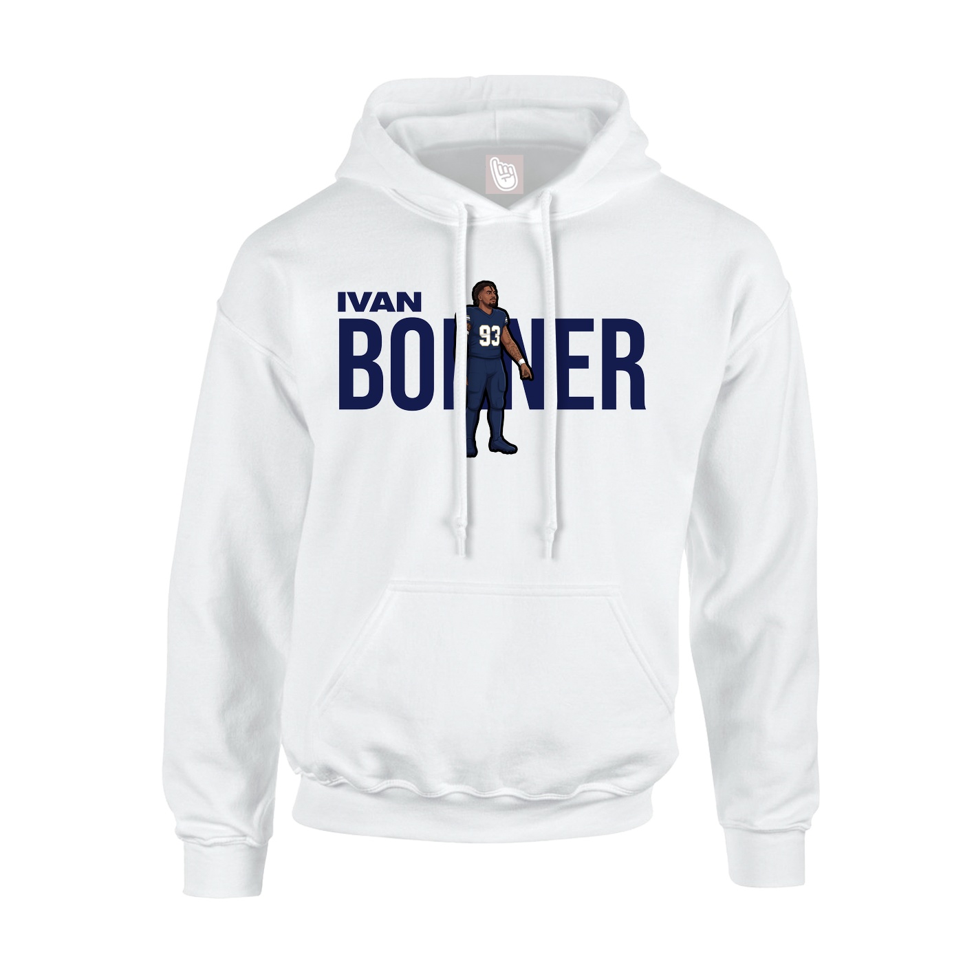 Youth Hoodie — Player Name in White