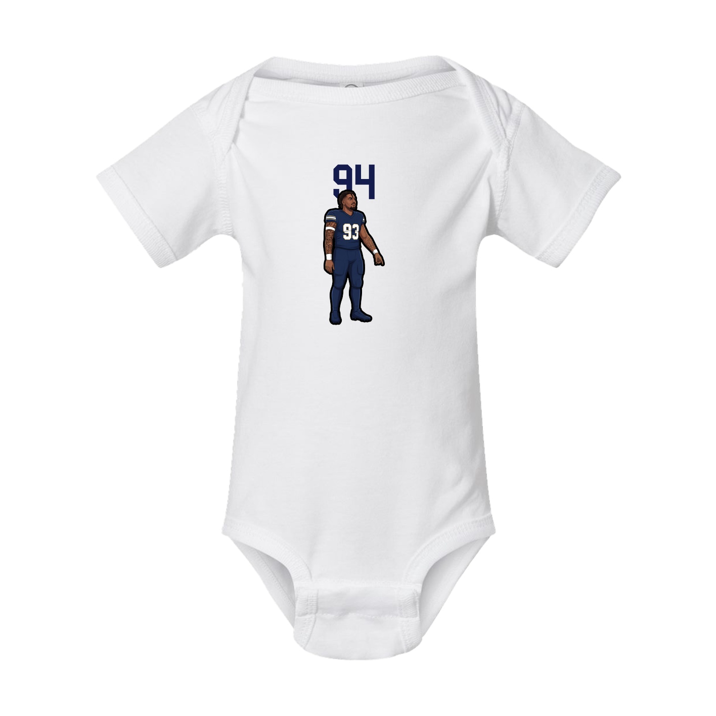 Baby Onesie — Number Top in White