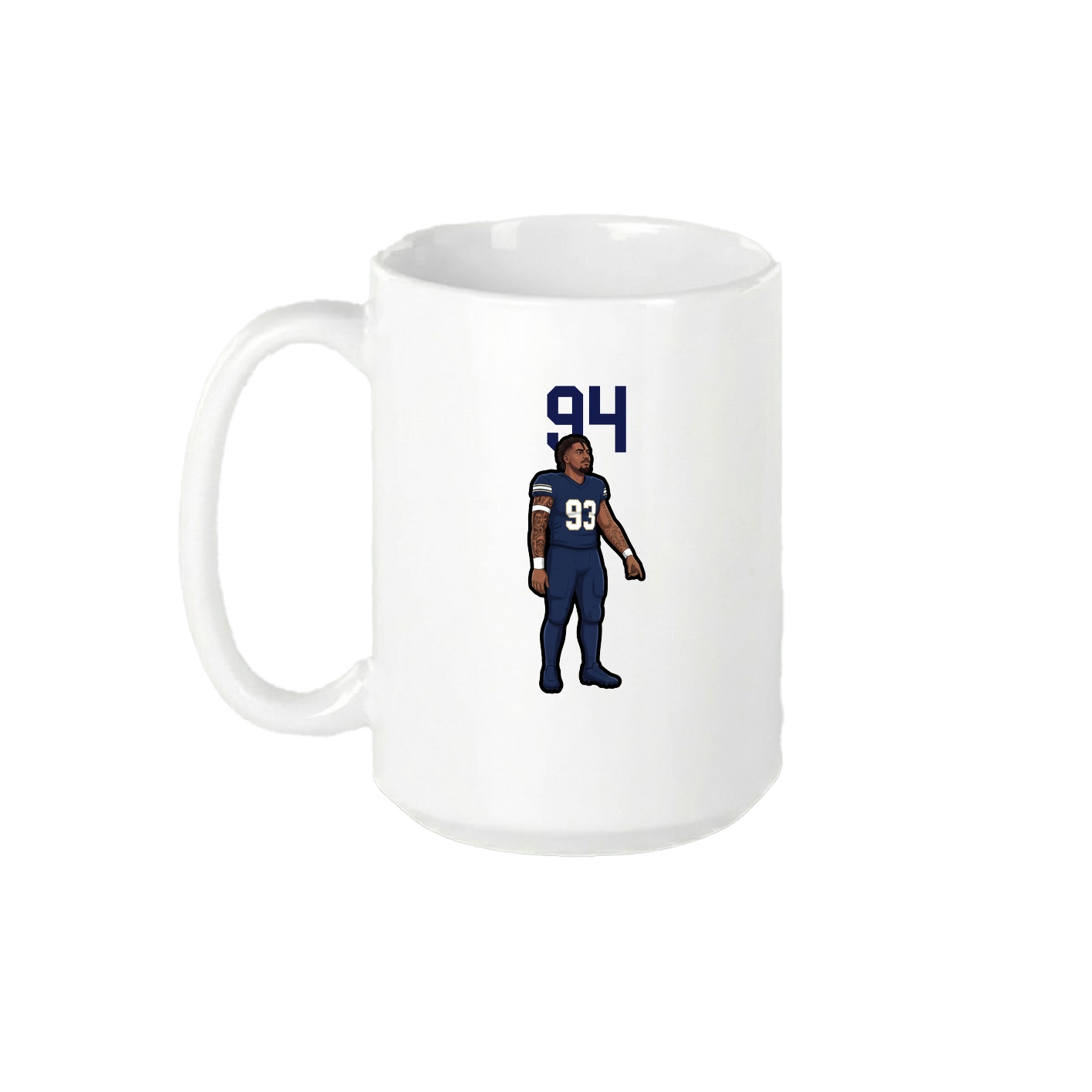 15oz Coffee Mug — Number Top in White