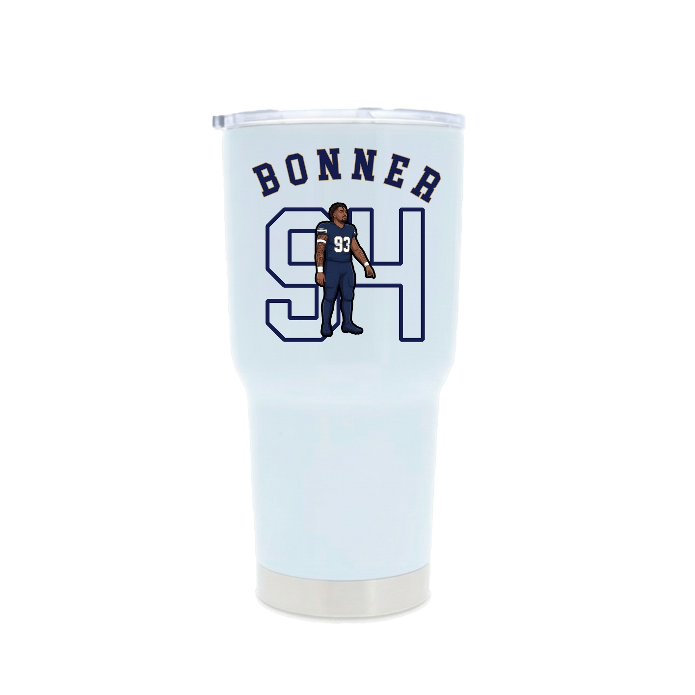 30oz Stainless Steel Tumbler — Shirsey Arch in White