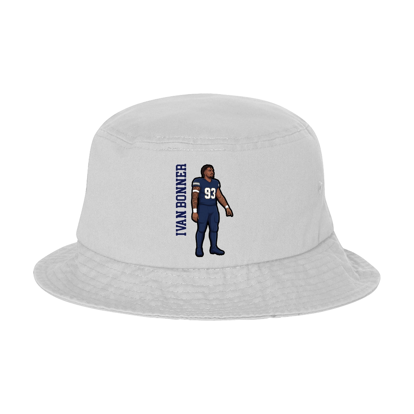 Bucket Cap — Name Vertical in White