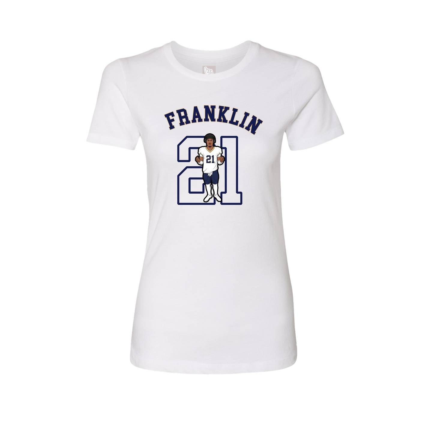 Fitted Women's Tee — Shirsey Arch in White