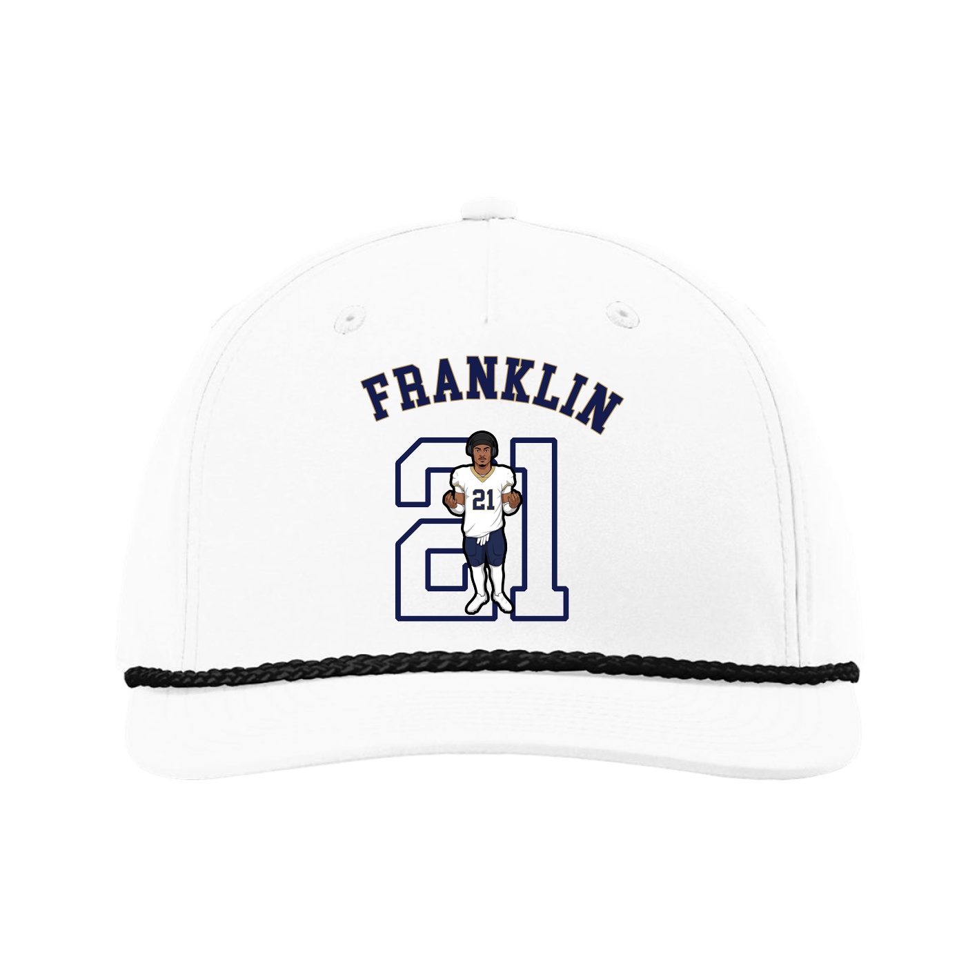 Five-Panel Classic Rope Cap — Shirsey Arch in White