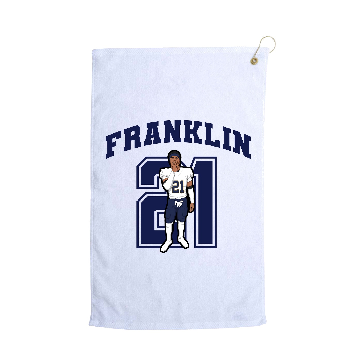Golf Towel — Number in White