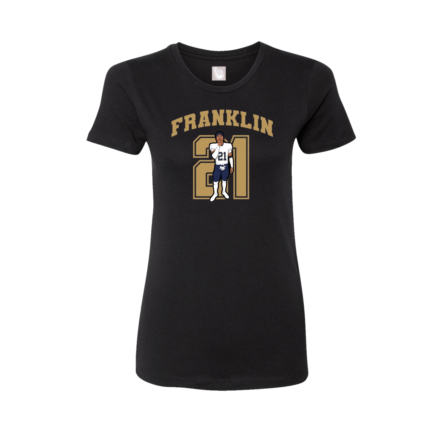 Fitted Women's Tee — Number in Black