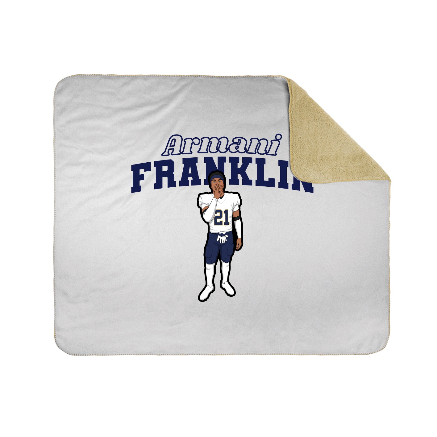 Throw Blanket — Name Arch in White