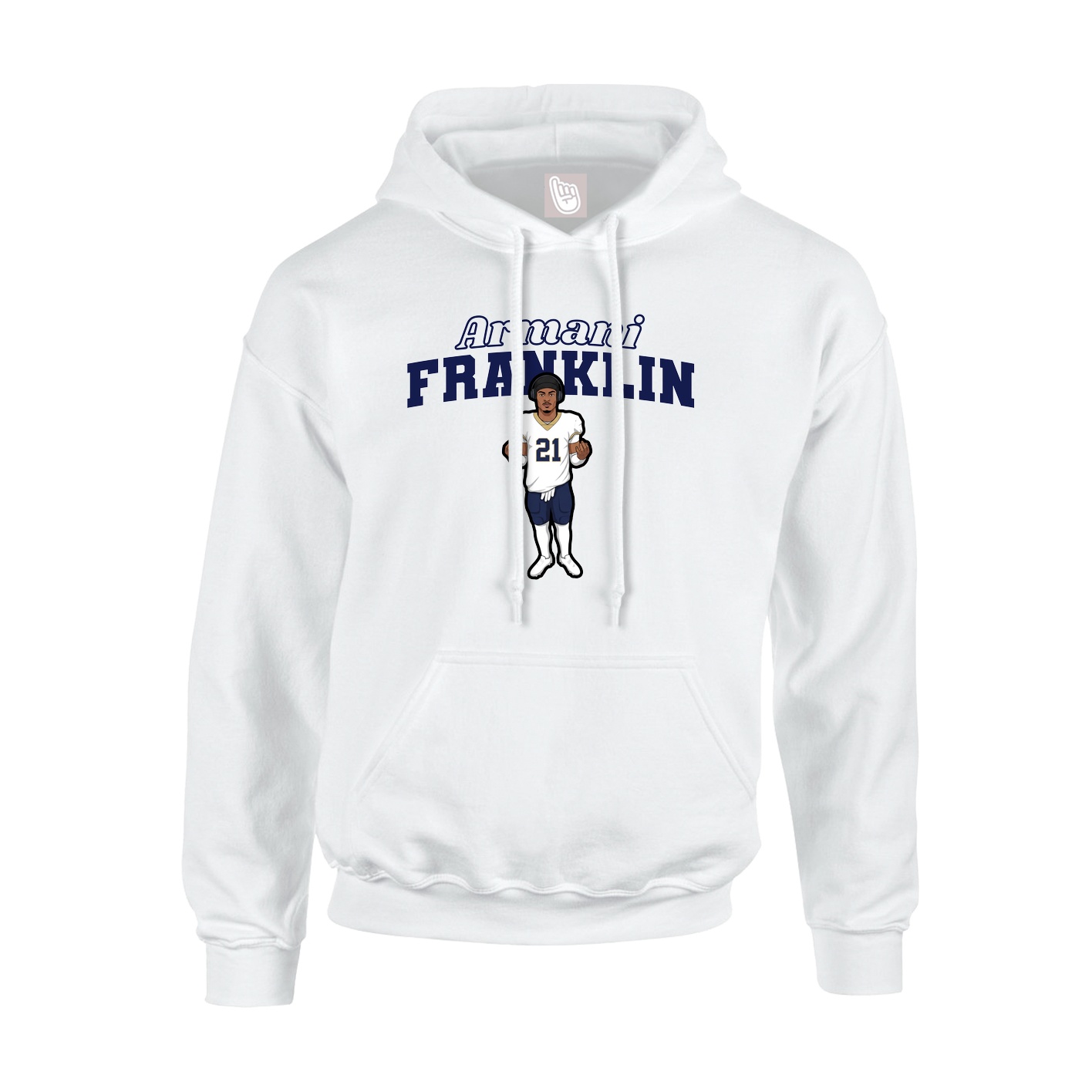 Hoodie — Name Arch in White