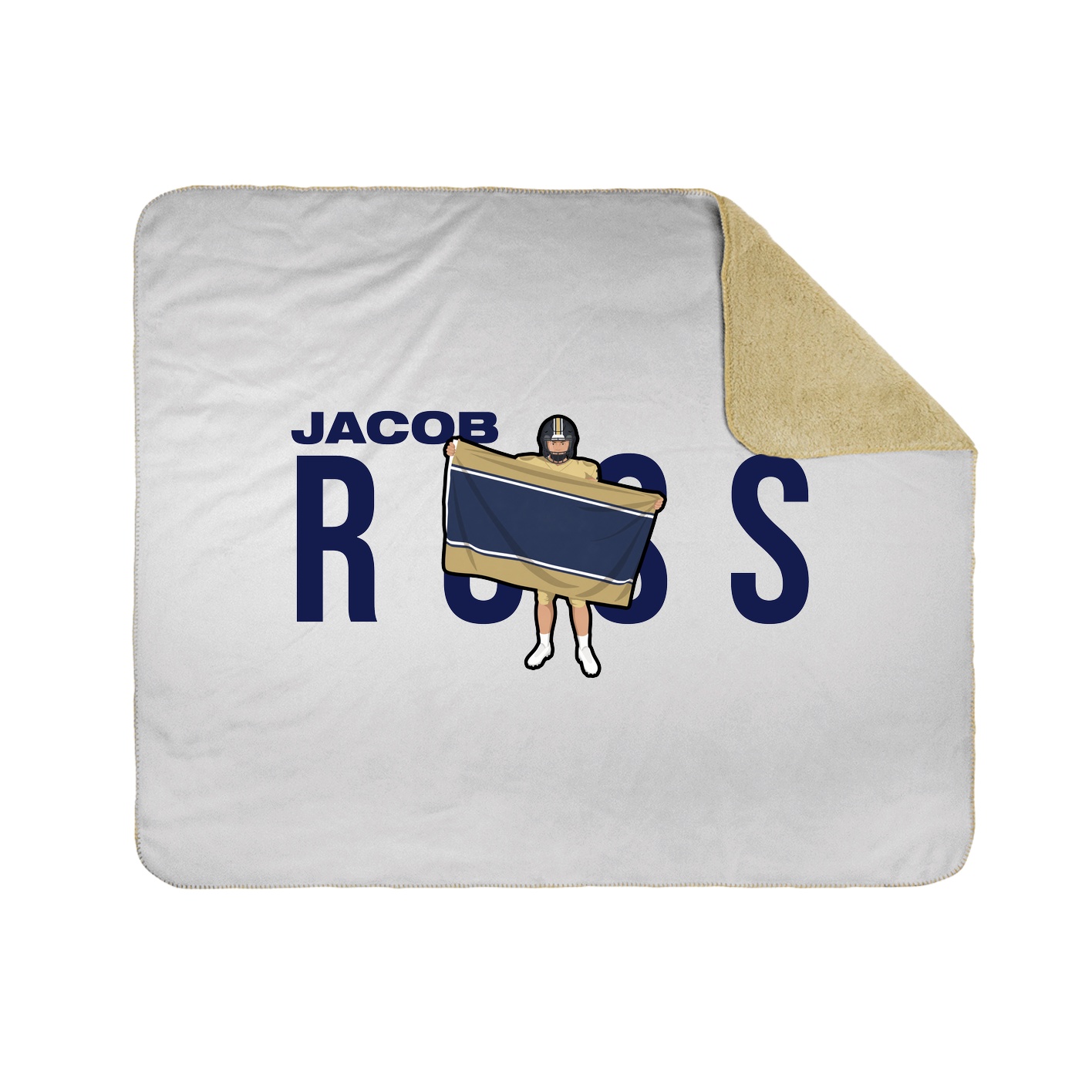 Throw Blanket — Player Name in White