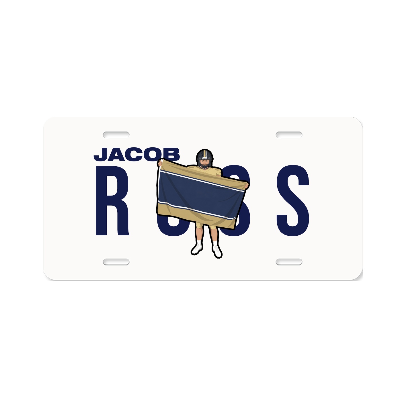 License Plate — Player Name in Classic