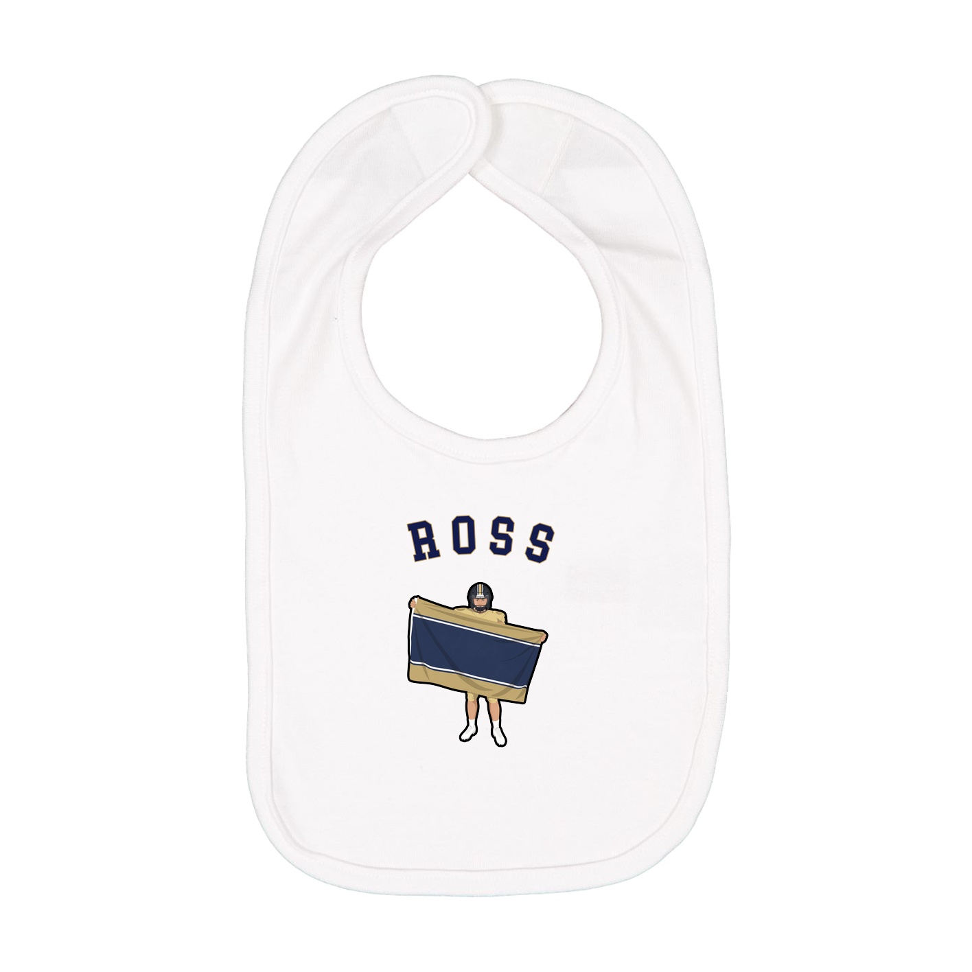 Infant Bib — Shirsey Arch in White