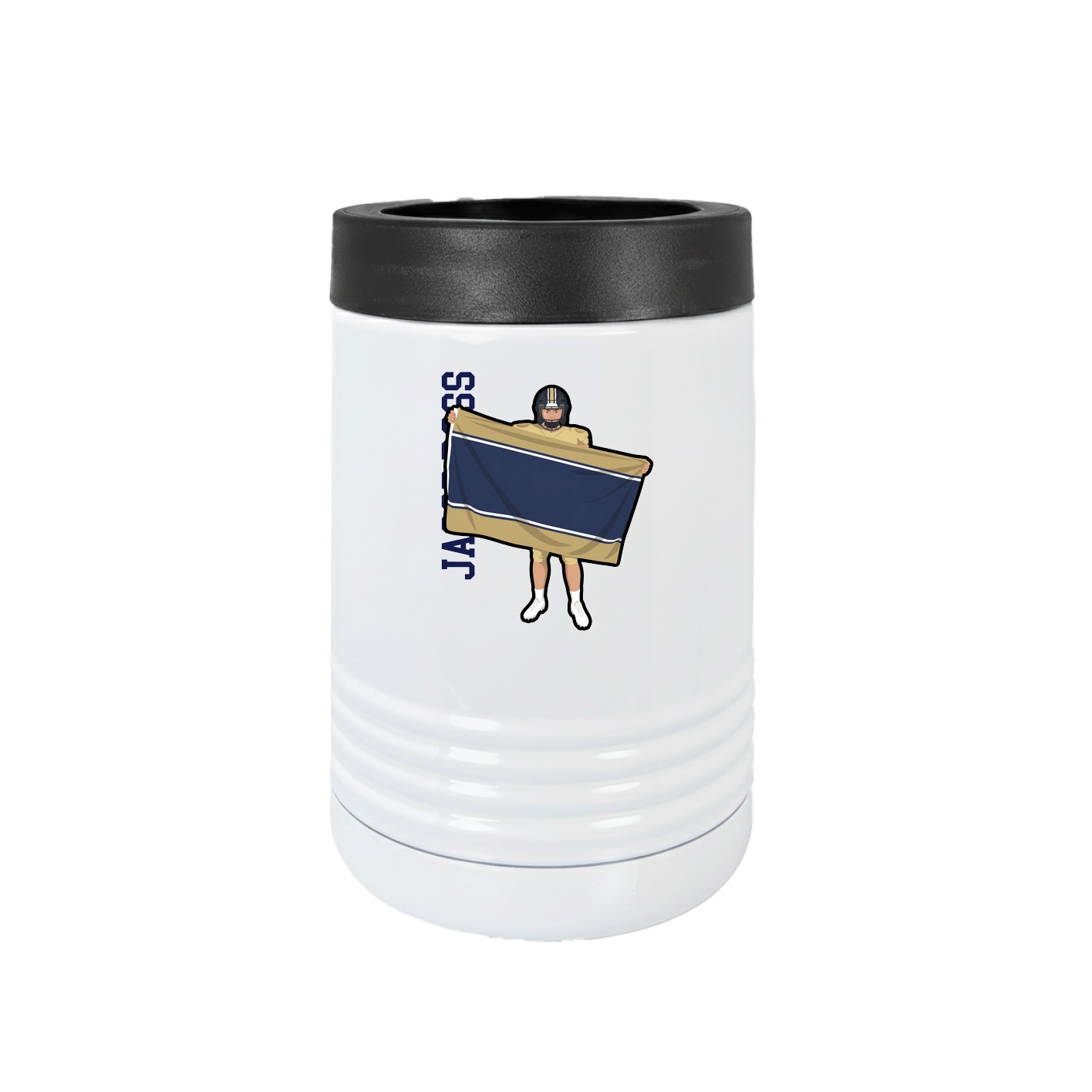 Beverage Holder — Name Vertical in White