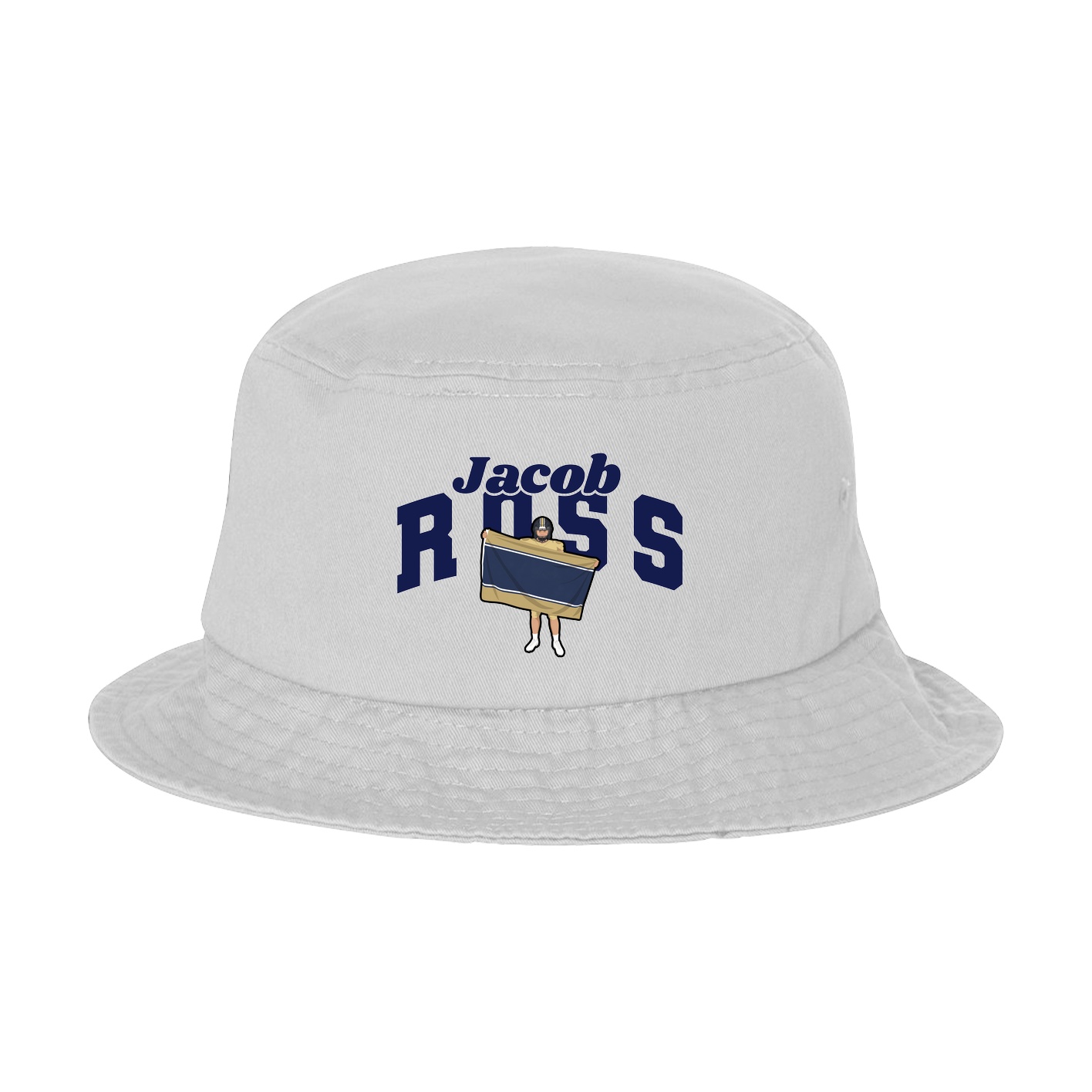 Bucket Cap — Signature Arch in White