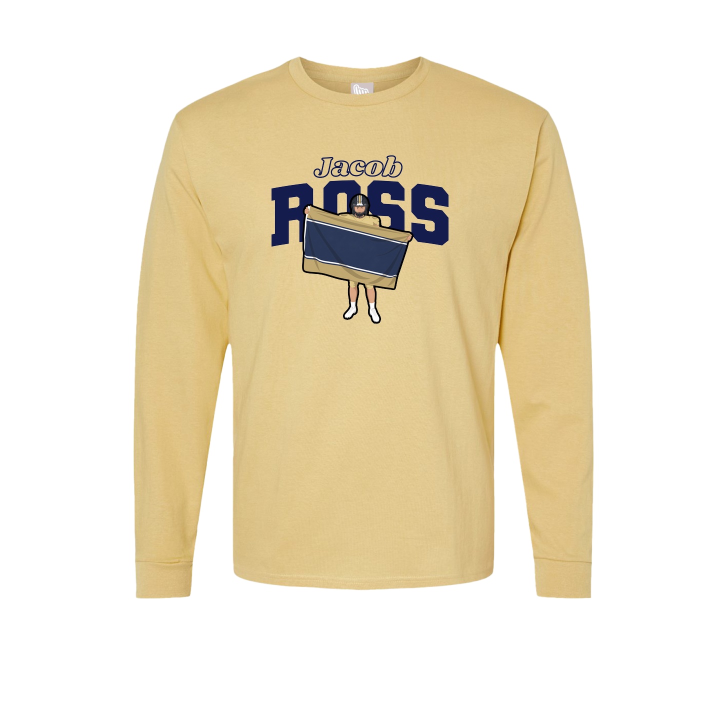 Long Sleeve Tee — Name Arch in Vegas Gold